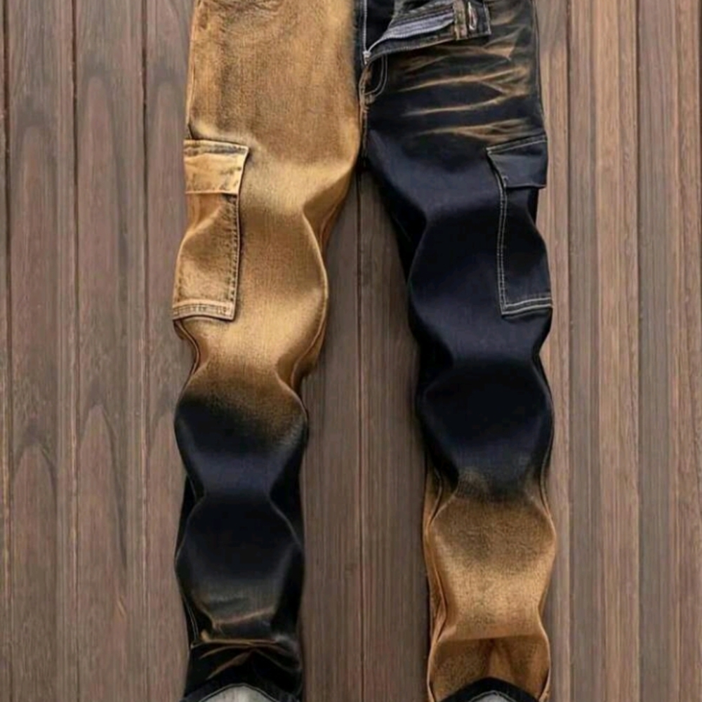Stylish Two-Tone Denim Jeans